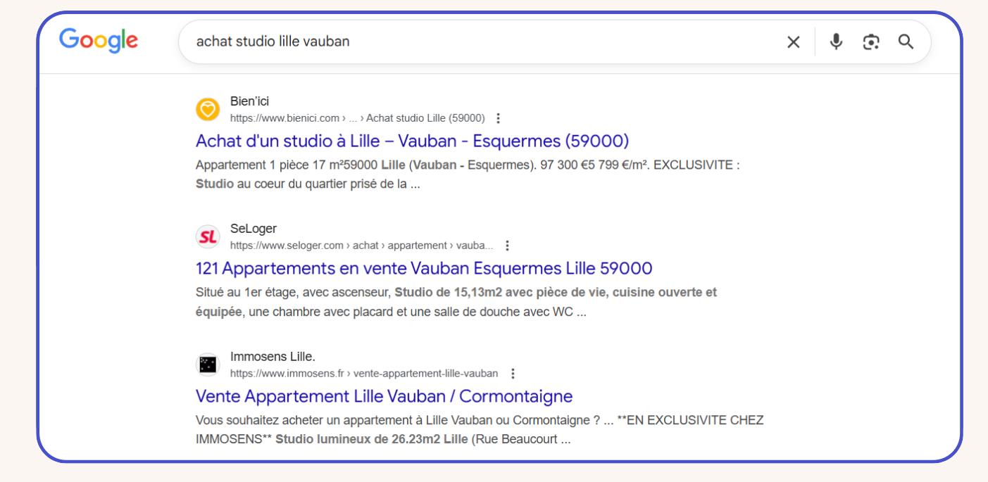 Exemple intention de recherche transactionnelle