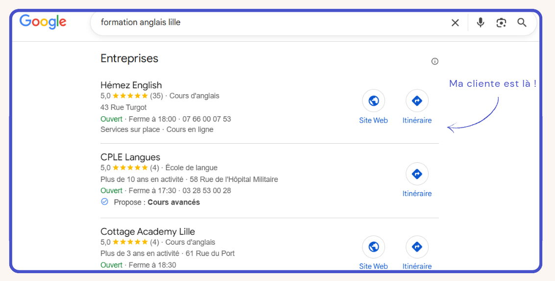 Exemple SEO pack local